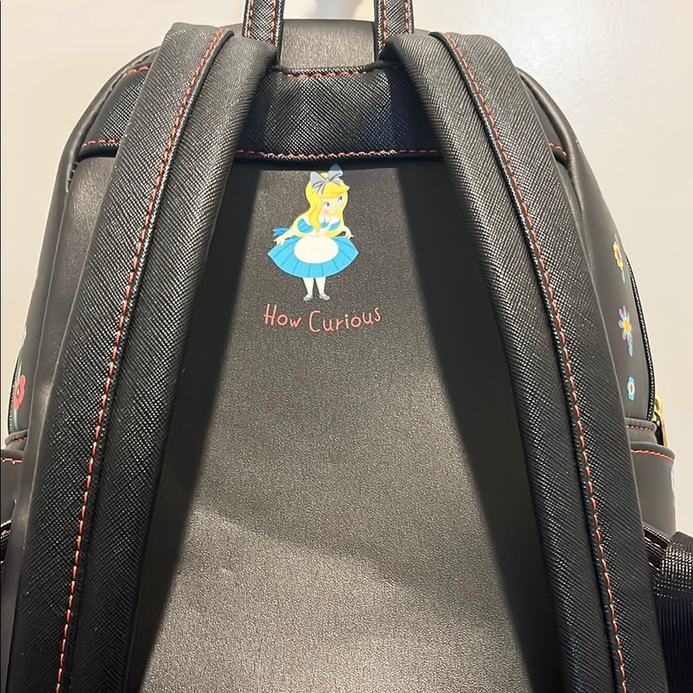 Loungefly Disney Floral Black Backpack - Picture 9 of 14